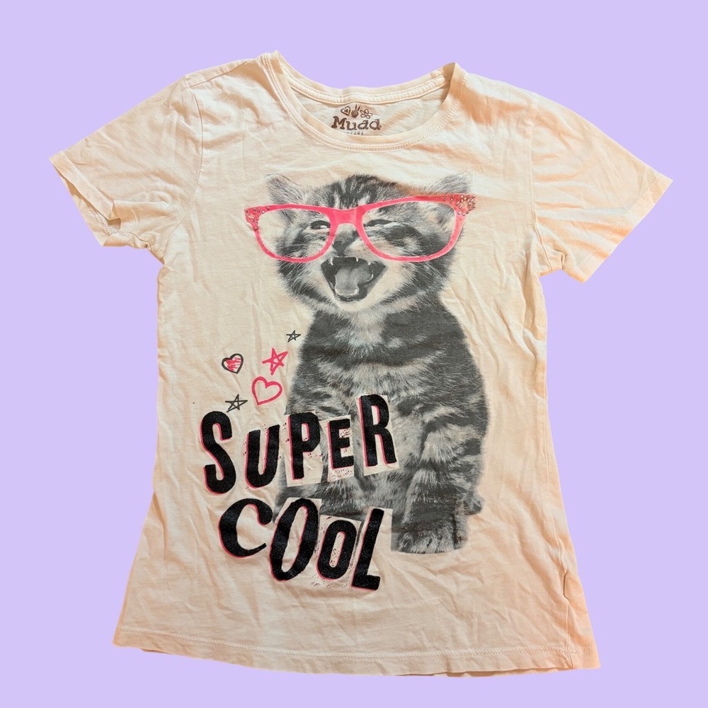 Y2K Mudd Super Cool Kitten Graphic Baby Tee Scene #17